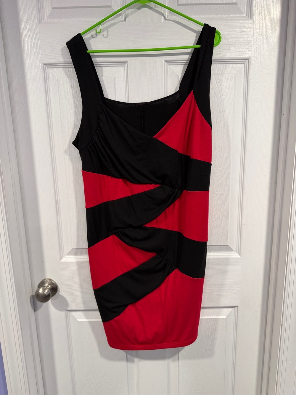 torrid Red and Black Twist-Front Sleeveless Mini Dress
